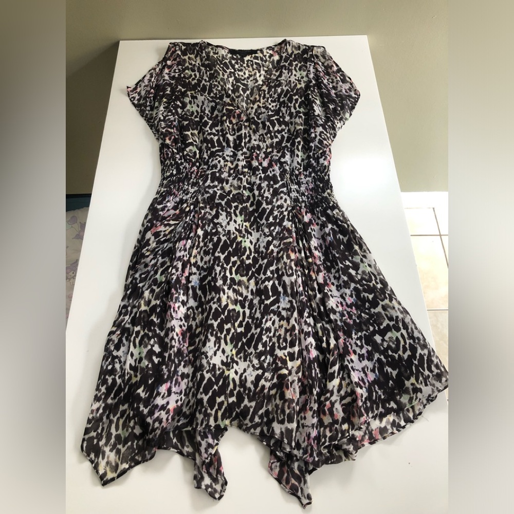 ALLSAINTS Malley Leofall Leopard Print Dress Size: M - Picture 9 of 16